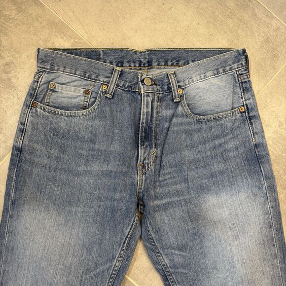 Levis 559 Jeans Mens 32x30 Blue Dark Wash Straight Leg Relaxed Fit Faded - Picture 5 of 11